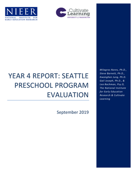 Year 4 Report: Seattle Preschool Program Evaluation