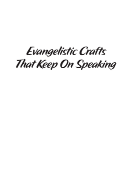 Evangelistic Crafts That Keep on Speaking