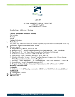 Board of Directors Meeting Documents