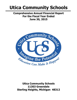 Comprehensive Annual Financial Report for the Fiscal Year Ended June 30, 2015