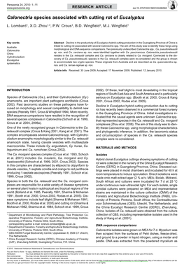 <I>Calonectria</I> Species Associated with Cutting Rot of <I>Eucalyptus</I>