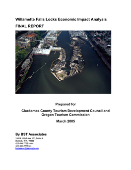 Willamette Falls Locks Economic Impact Analysis FINAL REPORT