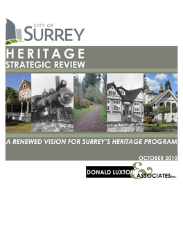 City of Surrey Heritage Strategic Review 2010