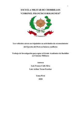 Escuela Militar De Chorrillos “Coronel Francisco Bolognesi”
