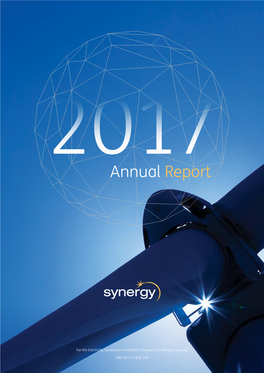 Annual Report 2017 Annual Report ABN 58 673 830 106