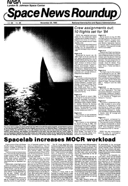 Spacelab Increases MOCR Workload Flight Controlofthe Ninth Space Tion of Spacelab Systems to Their Paul M