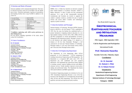 Geotechnical Earthquake Hazards and Mitigation Measures