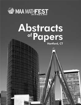 MAA Mathfest 2013 Abstracts of Papers.Pdf
