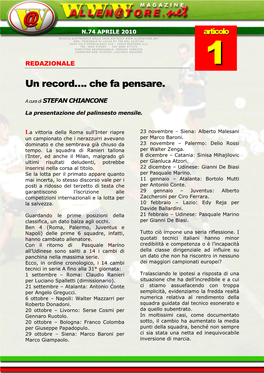 Un Record…. Che Fa Pensare