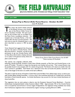 Quarterly Bulletin of the Trinidad and Tobago Field Naturalists' Club