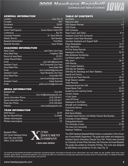 1 Quickfacts and Table of Contents