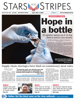 Hope in a Bottle US Regulators Approve Use of 1St Drug Shown to Assist in Virus Recovery