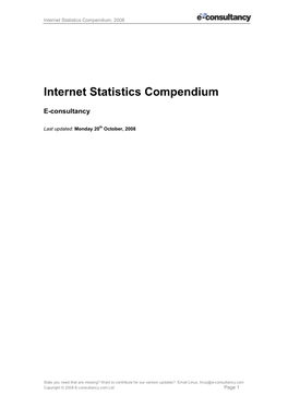 Internet Statistics Compendium, 2008