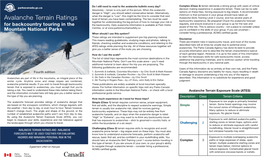 Avalanche Terrain Ratings for Backcountry Touring in the Mountain