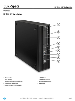 HP Z240 SFF Workstation