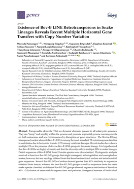 Existence of Bov-B LINE Retrotransposons in Snake Lineages Reveals Recent Multiple Horizontal Gene Transfers with Copy Number Variation