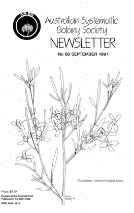 NEWSLETTER·. No 68 $EPTEMBER 1991