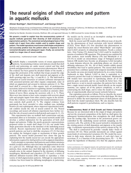 The Neural Origins of Shell Structure and Pattern in Aquatic Mollusks