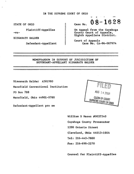 2008: Ohio V. Halder (Supreme Court)