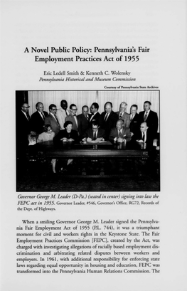 Pennsylvania's Fair Employment Practices Act of 1955