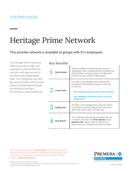 Heritage Prime Network Flyer