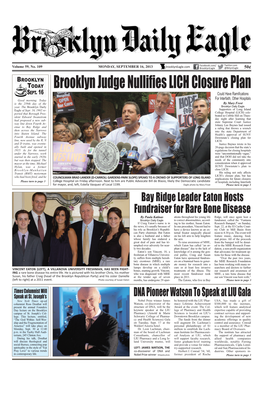 Brooklyn Judge Nullifies LICH Closure Plan SEPT