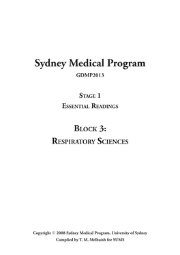 Sydney Medical Program GDMP2013