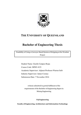 Bachelor of Engineering Thesis