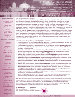 Jain Society of Metropolitan Chicago JSMC Newsletter