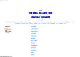 THE NAVAL BALANCE 1960 Navies of the World