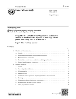 General Assembly Distr.: General 9 March 2018