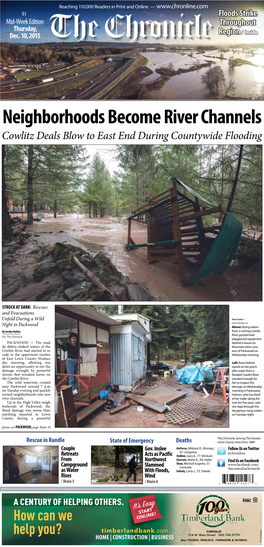 Neighborhoods Become River Channels Cowlitz Deals Blow to East End During Countywide Flooding