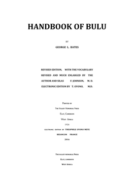 Handbook of Bulu