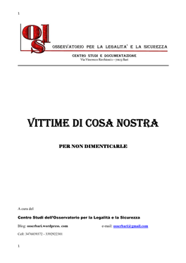 Vittime Di Cosa Nostra