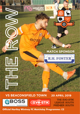 Vs Beaconsfield Town 20 April 2019 Match