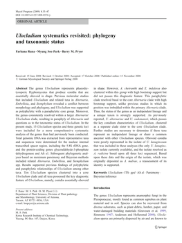 Runa, F., Park, M. S., and Pryor, B. M. 2009. Ulocladium Systematics