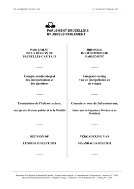 Compte Rendu Intégral Des Interpellations Et Des Questions