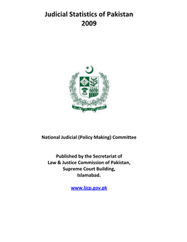 Judicial Statistics of Pakistan 2009