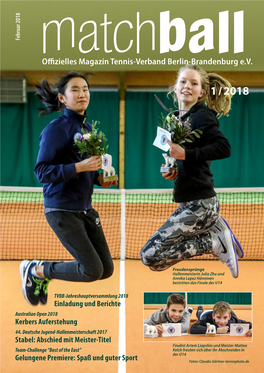 Offizielles Magazin Tennis-Verband Berlin-Brandenburg E.V