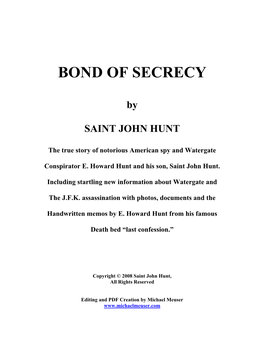 Bond of Secrecy