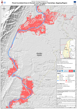 Flood Inundated Area in Homalin and Paungbyin Townships, Sagaing