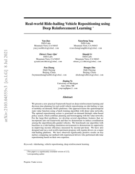 Arxiv:2103.04555V3 [Cs.LG] 8 Jul 2021 Among the Algorithmically-Guided Vehicles