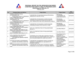 (CSHP) DOLE-Regional Office No. 10 February 2019
