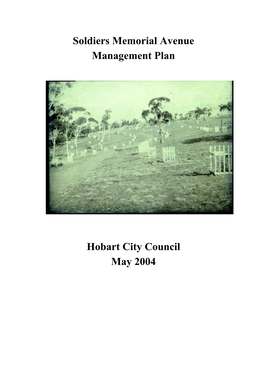 Soldiers Memorial Avenue Management Plan 2004