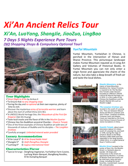 Xi'an Ancient Relics Tour