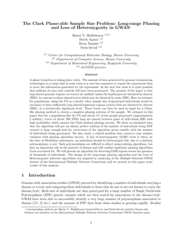 The Clark Phase-Able Sample Size Problem: Long-Range Phasing and Loss of Heterozygosity in GWAS∗