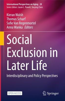 Kieran Walsh Thomas Scharf Sofie Van Regenmortel Anna Wanka Editors Interdisciplinary and Policy Perspectives