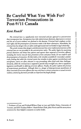 Terrorism Prosecutions in Post-9/11 Canada