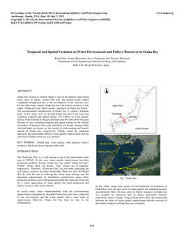 Temporal and Spatial Variation on Water Environment and Fishery Resources in Osaka Bay