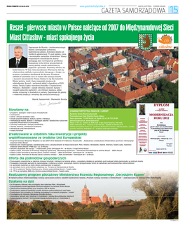 Reszel - Pierwsze Miasto W Polsce Należące Od 2007 Do Międzynarodowej Sieci Miast Cittaslow - Miast Spokojnego Życia